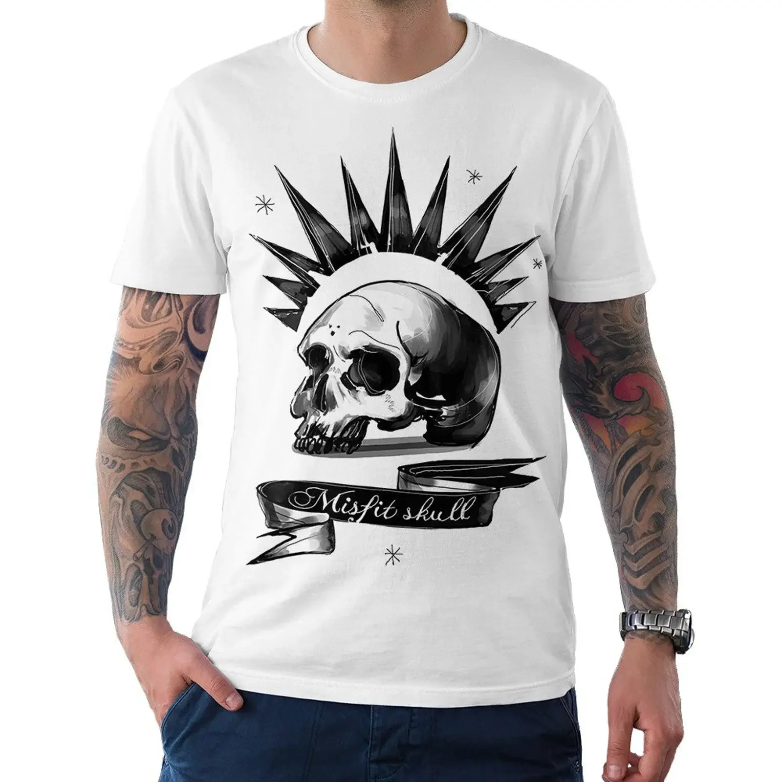 Life Is Strange Misfit Skull T Shirt Men amp 39 s and Women Sizes bma 252 vintage Washed fashion Stretched Stylish Unisex