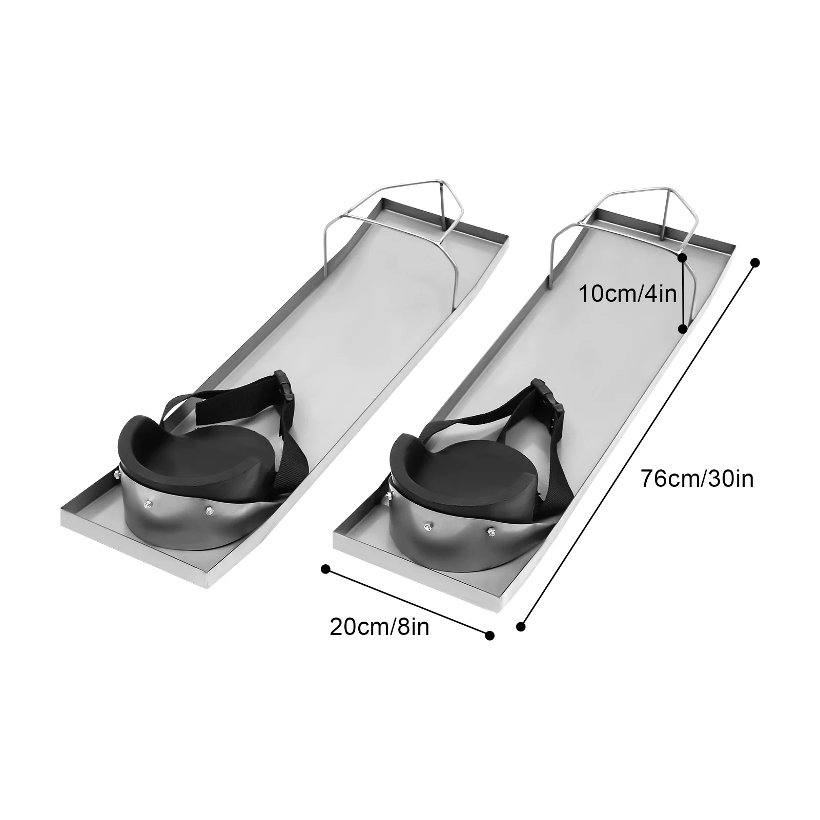 Genouillères en béton 30 en effet x 8, paire de planches à genouillères en acier inoxydable avec genouillères en béton