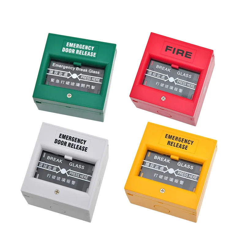 5YOA Exit Door Release Button Break Glass Fire Emergency Access Control Fire Alarm Swtich Glass Break Button