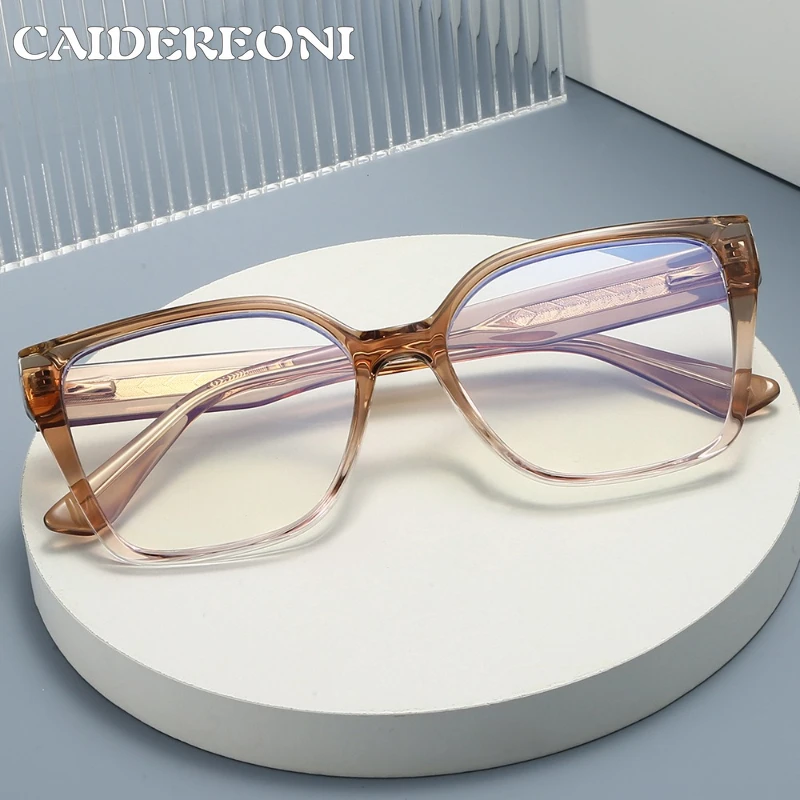 CAIDERONI The New Ultra-light TR90 Series Trend Anti-Blue Light Glasses Women Reading Glasses Customizable Prescription RS82003