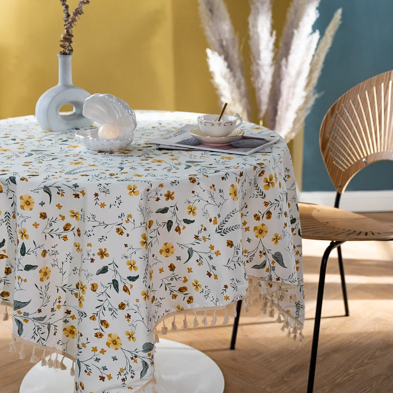 Flower Style Table Clothes For Dining Table Cotton Rectangular Tablecloths Dining Table Cover Decorative Mat Mantel Mesa Nappe