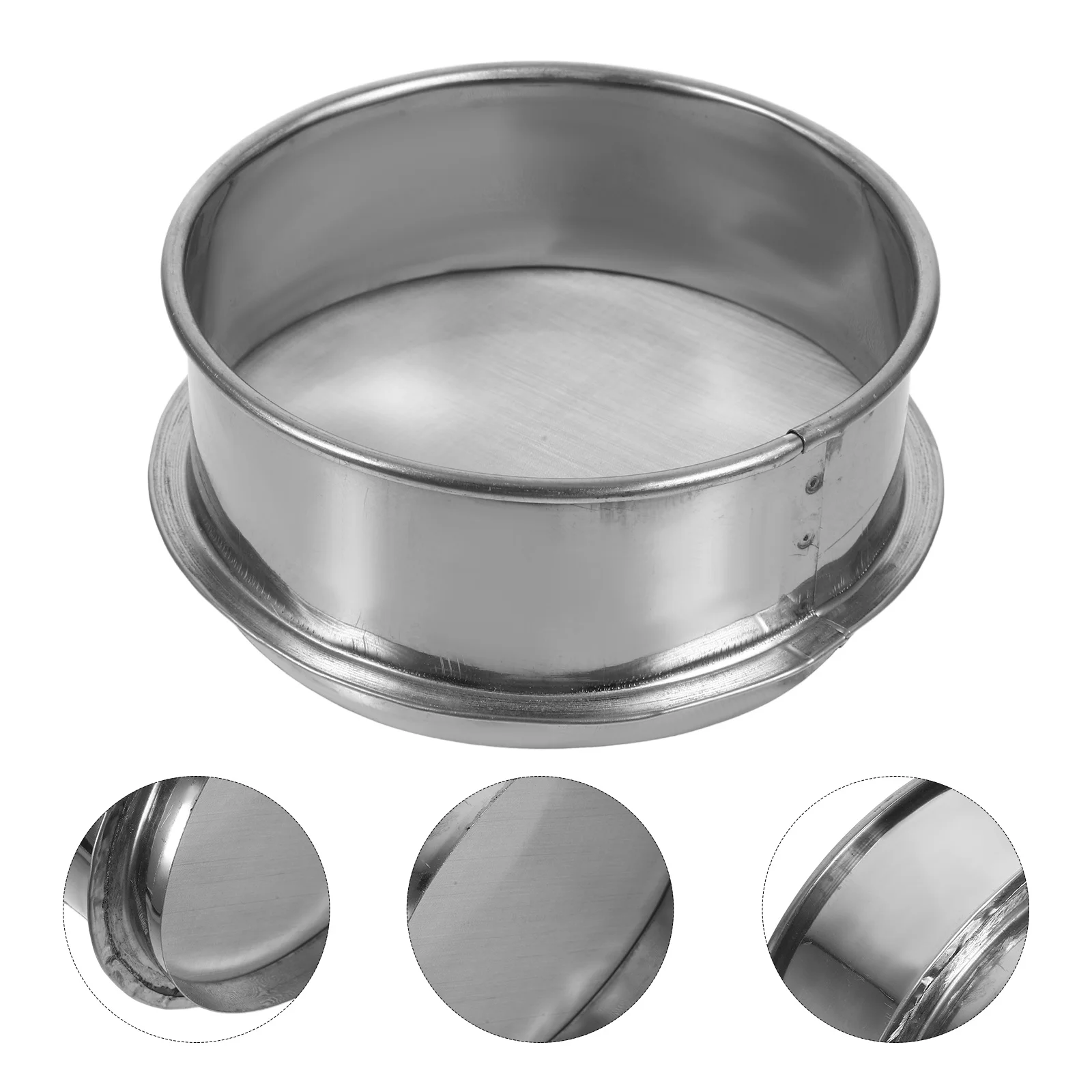 

Manual Lab Test Sieve Stainless Steel Garden Soil Sifter Soil Strainer 200 Mesh Screening Screen Sample Filter