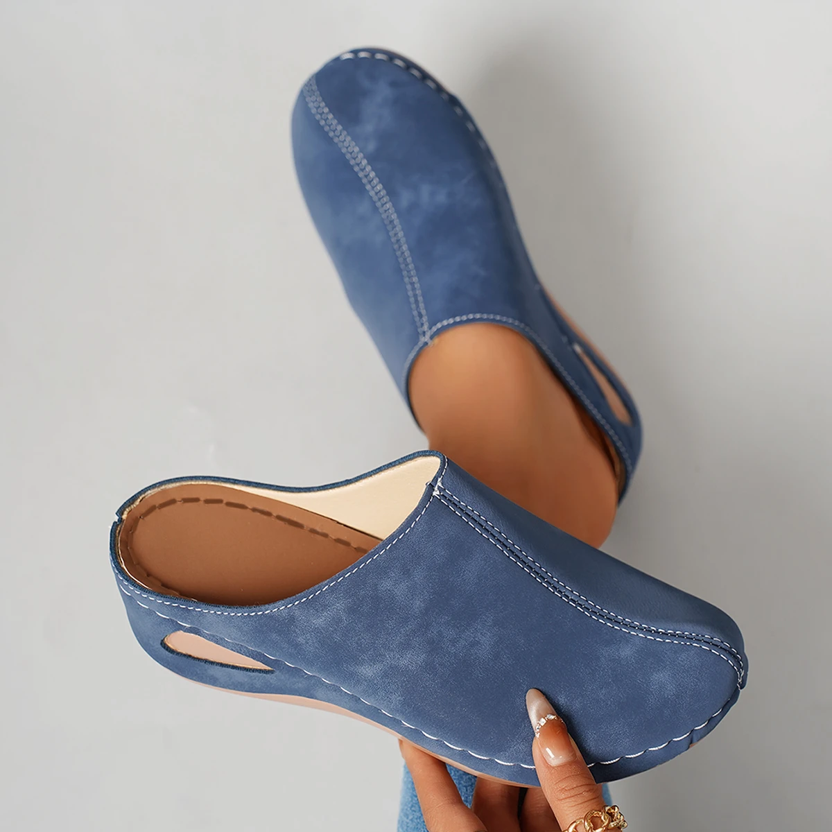 

Women Slippers 2025 New Summer Fashion Shoes Closed Toe Platform Slippers Ladies Trend Vintage Slides Women Shoes Wedge Sandals