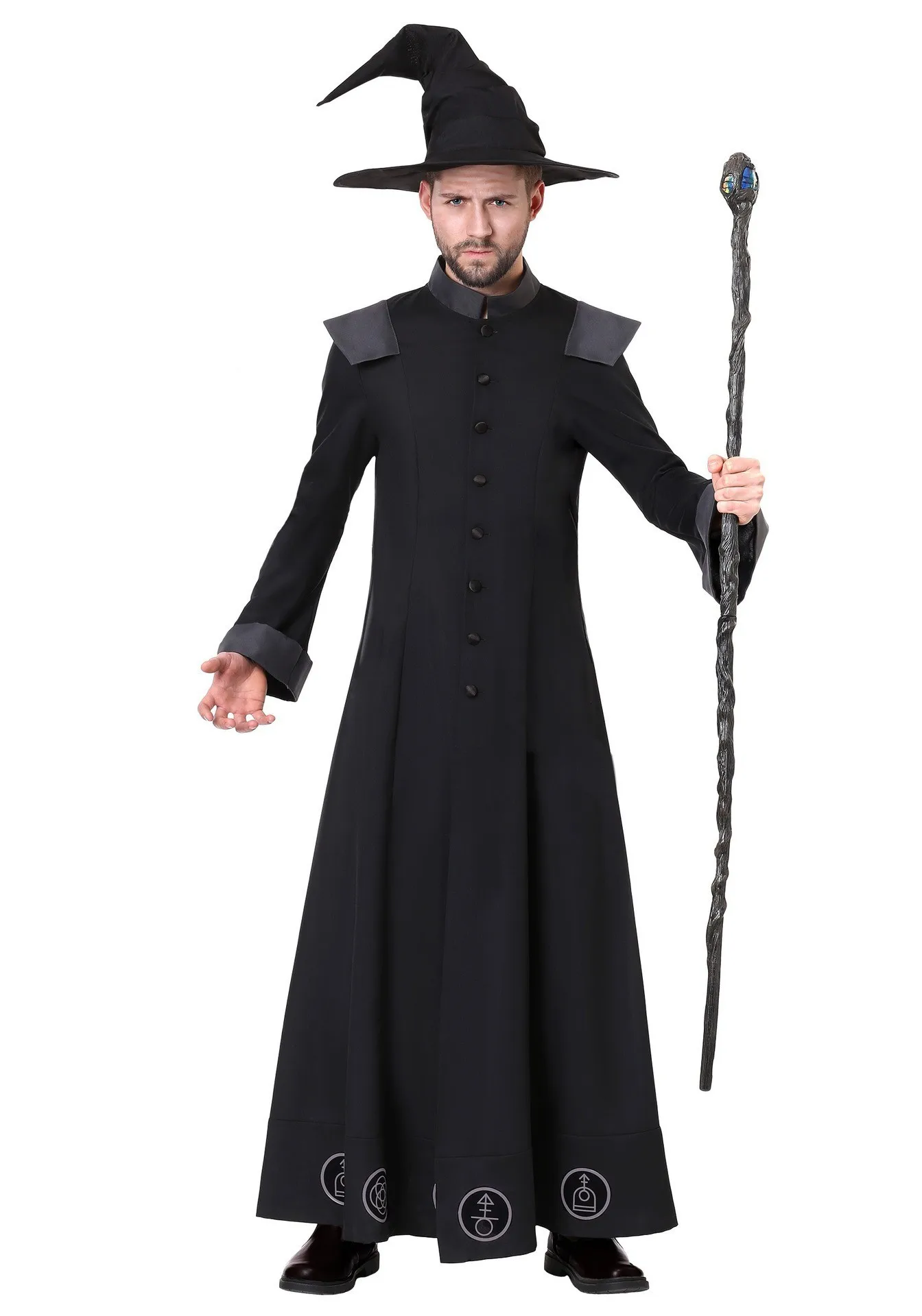 Halloween Cosplay Wizard Adult Party Performance Costume
