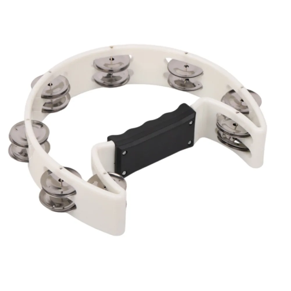 Bright Sound Handheld Jingle Bells Professional Portable Orff Tambourine Durable Hand Shake Hand Ring Tambourine