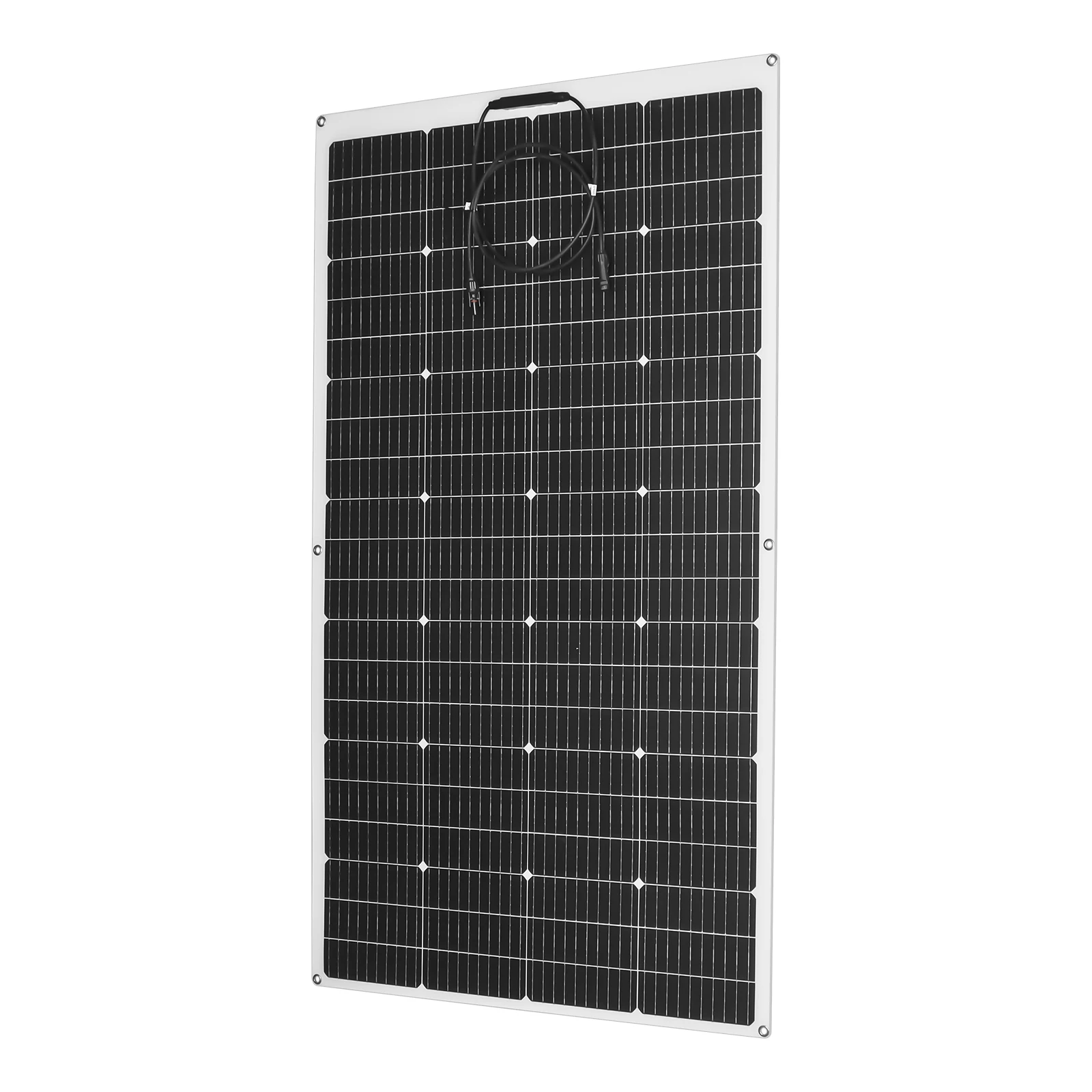 GGJ 200W Monocrystalline Solar Panel Flexible 21V 42V Waterproof Solar Battery for Camping RV Home Charge 12V System Car Boat