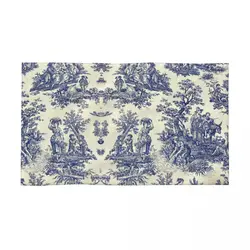 Toile De Jouy Blue Towel Cotton French Navy Blue Motif Bathroom Shower Sports Yoga Towels