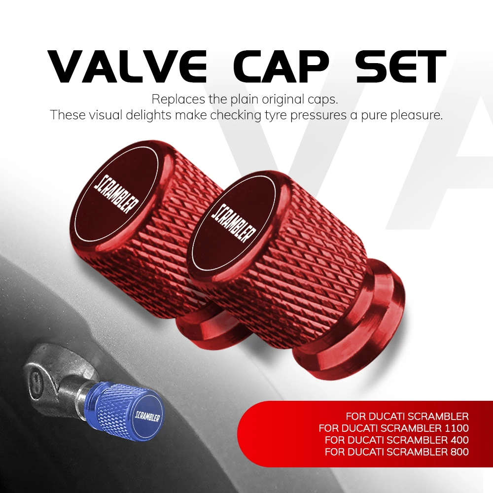 

For Ducati Scrambler 1100 400 800 Motorcycle Standard Valve Cap Set Tire Caps Set Aluminum