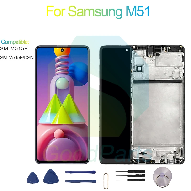 

Для замены экрана Samsung M51 2400*1080 SM-M515F, SM-M515F/DSN M51 ЖК сенсорный дигитайзер