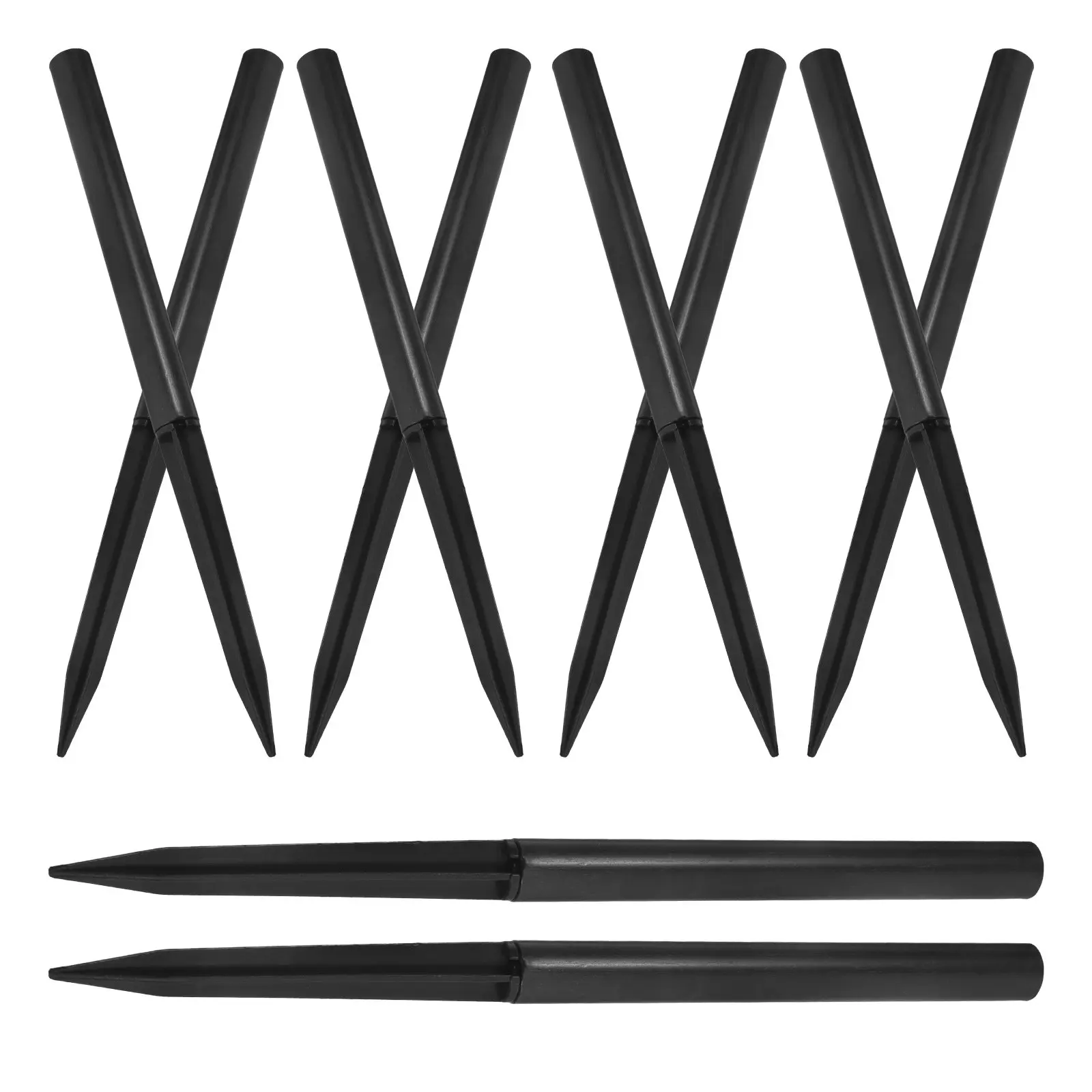 10 Sets Solar Light Replacement Stakes Plastic Ground Spikes for Outdoor Pathway Lawn Garden Lighting Yard Light Poles