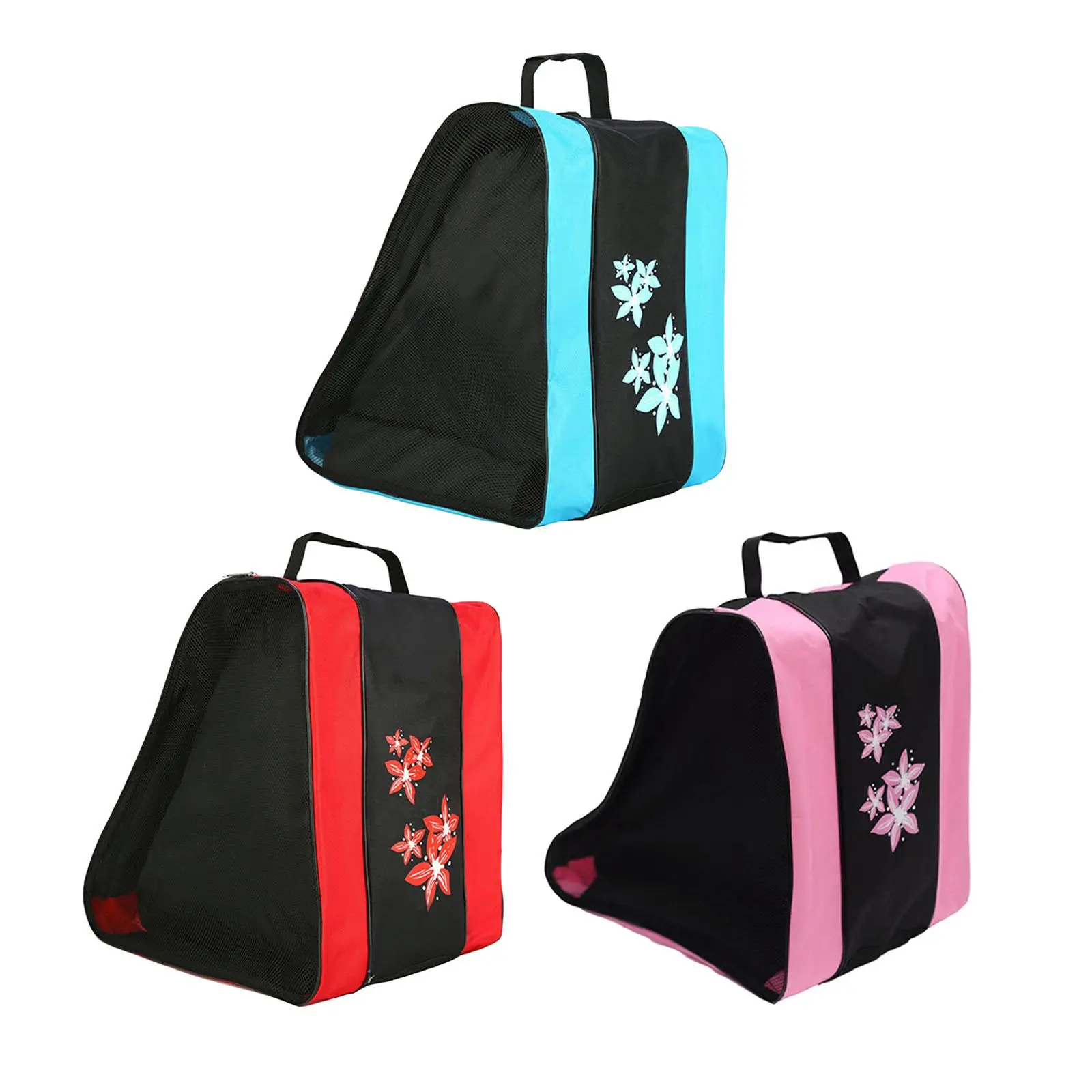 Roller Skating Bag 3Layers Carrying Skate Carry Case Storage Bag Tote for Kids Adults Ice Skates Inline Skates