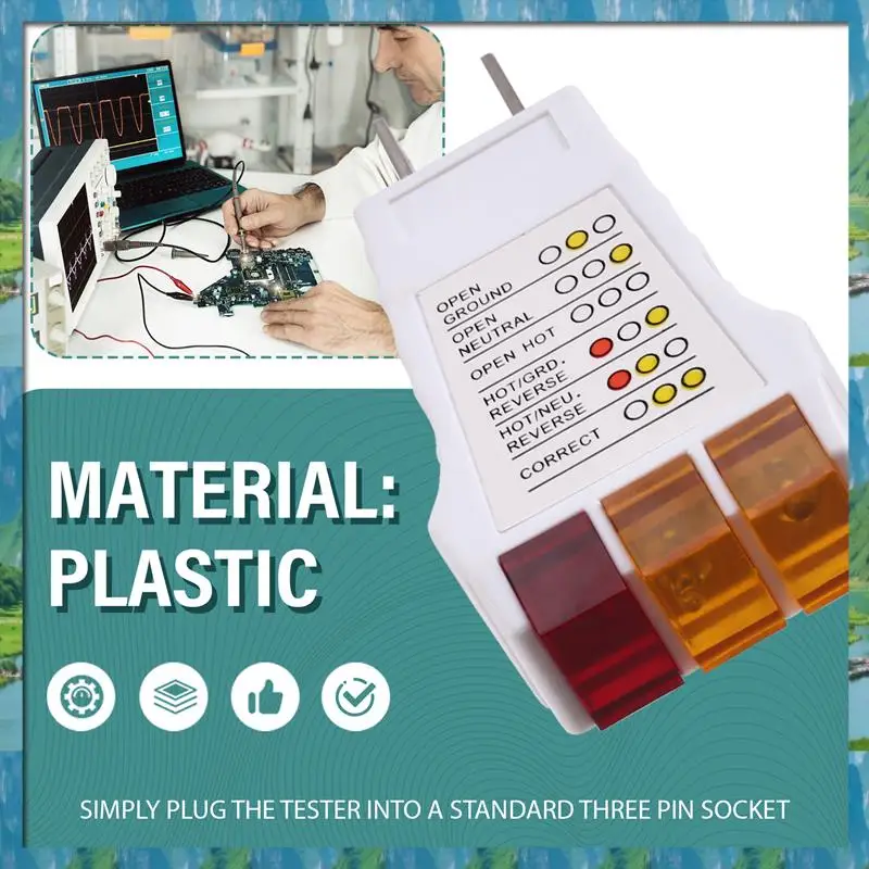 Entrega rápida-testador de receptáculo produtos de aterramento plug teste de segurança produtos de aterramento plugue dos eua