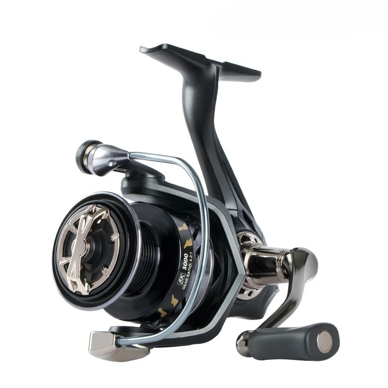 フルメタルスプールスピニングフィッシングリール-大容量ギャップレスペスカフィッシングアクセサリー、ロングキャスト、ベイトキャスタースタイル用