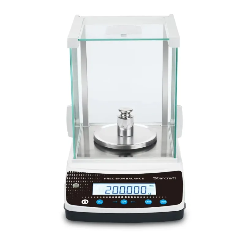 

Analytical electronic balance 0.001g laboratory balance with windshield and RS232 100g to 500g 1mg with rechargeable battery