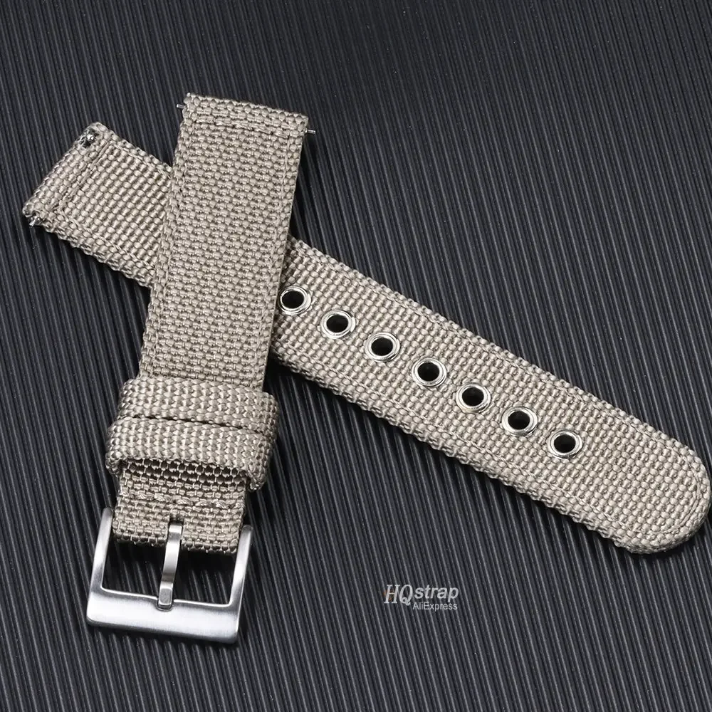 High Quality Nylon Watch Band  22mm 18mm 20mm for Samsung Galaxy Watch 4 5 for Military Strap Bracelet Quick Release Breathable