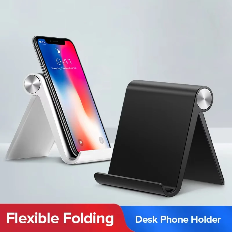 Universal Foldable Desk Phone Holder Portable Adjustable Desktop Phone Holder Stand for Most of Mobile Phones and Tablet Holder