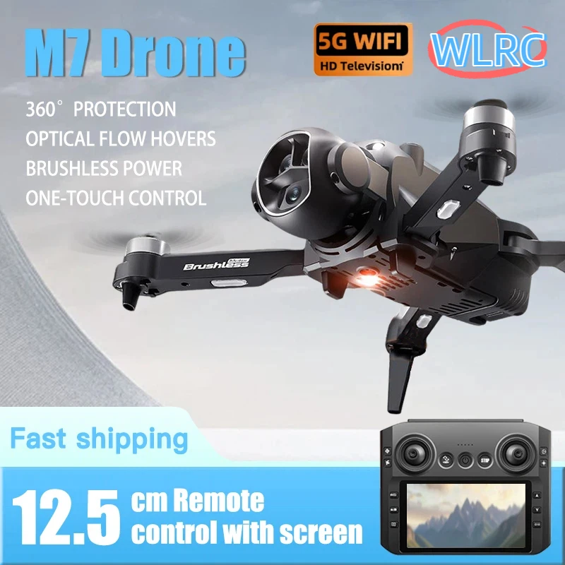 

M7 Drone 8K HD Dual Camera 4K Professional Brushless Obstacle Avoidance 5G WIFI FPV Large Screen Remote control Toy