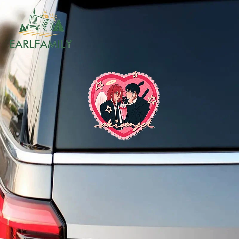 EARLFAMILY Heat-shape Aki Angel Car Stickers Delicate Fascinating Anime Rearview Mirrorr Window Decal Scratch-Proof ATV Label