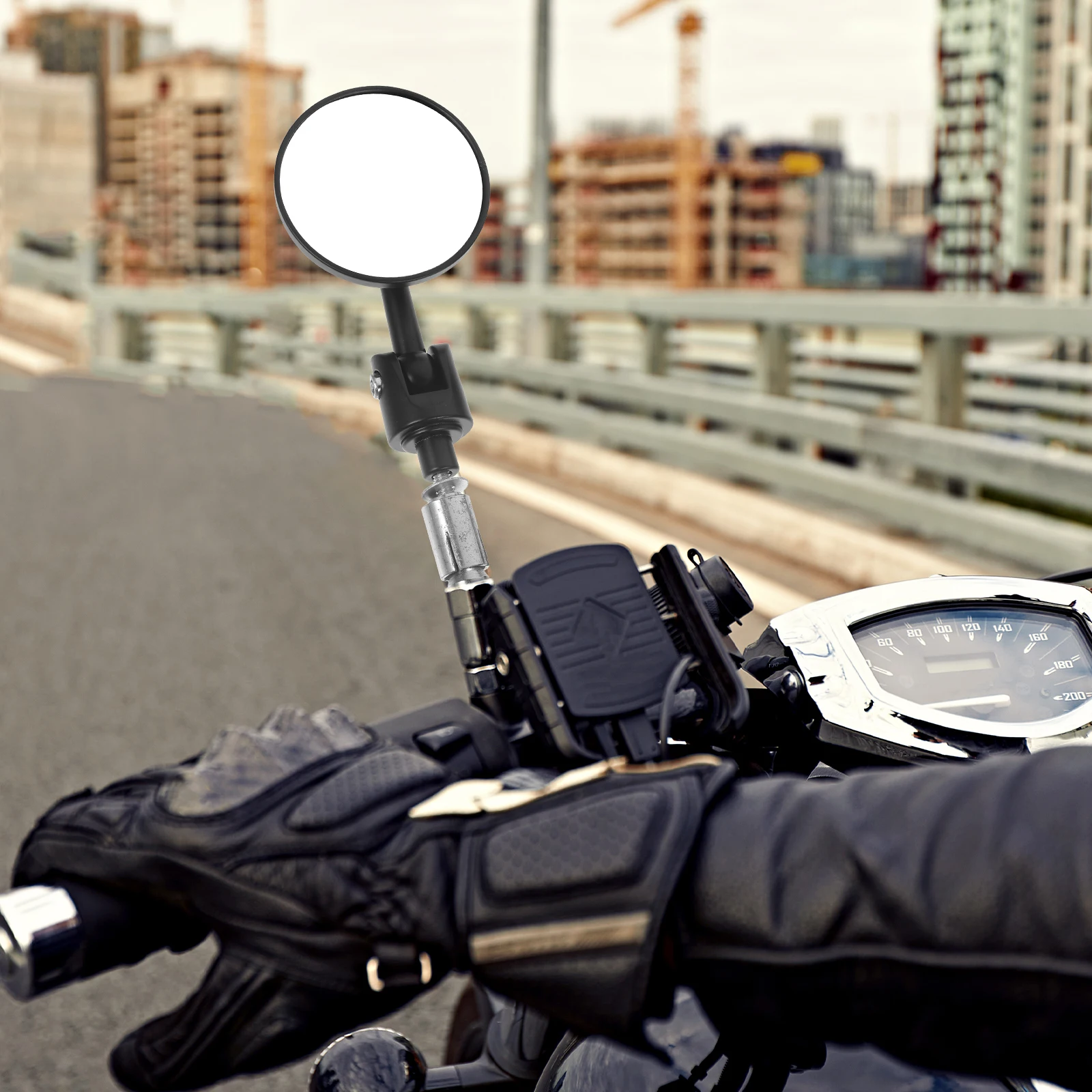 

2 Pcs Rearview Mirror Bicycle Motorcycle 360 Degree Rotatable Lens Foldable Handlebars E-bike Side Mirror Durability