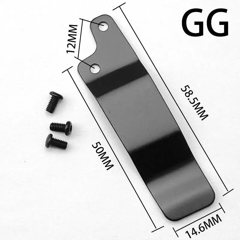 DIY Folding Knife Back Clip stainless steel Pocket Clip with 3 screws For personal DIY folding knives making Accessories parts