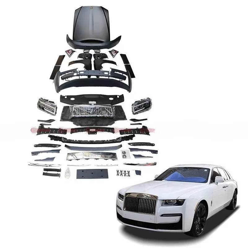New Arrival PP Iron Upgrade Old to New 4th Body Kit for Ghost Front Rear Bumper Side Skirt Engine Hood HeadLight