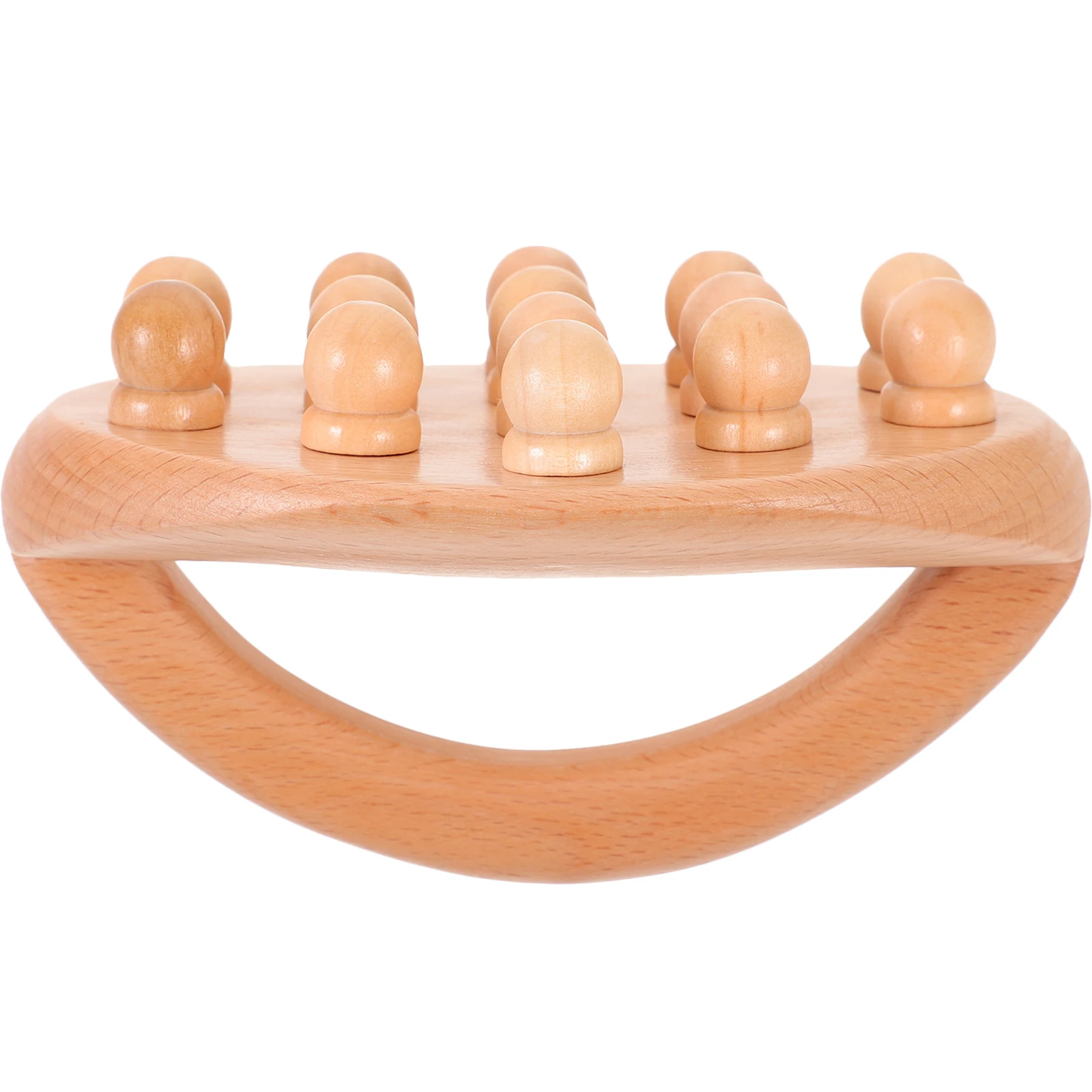 

Portable H held Massage Roller Durable Body Massager for Back Neck Legs Feet Pain Relief Wood Brush Tool Belly