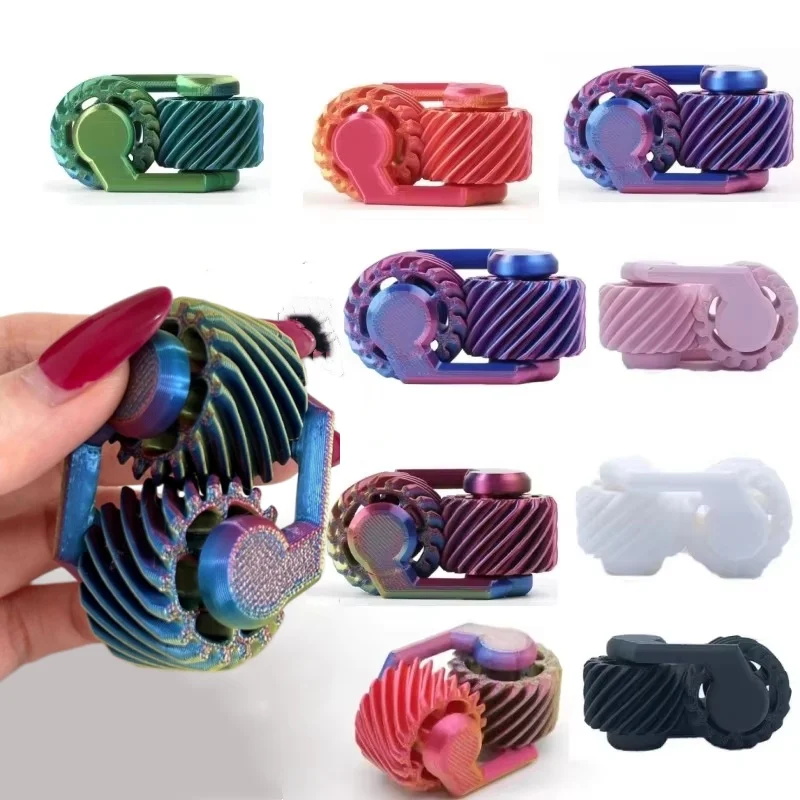 1PCS 3D Printed Fidget Spinner Fingertip Gear Mini Gyroscope Stress Relief Decompression Toy Gift for Adults Party Favors