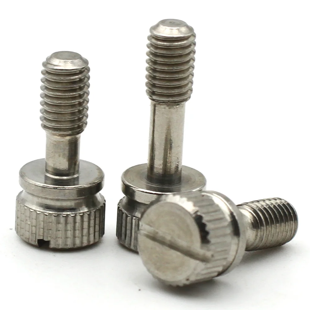 M2 M2.5 M3 M4 M5 M6 M8 304 Stainless Steel GB839 Knurled Non-Loosening Slotted Screws | Hand-Tightened Anti-Loosening Design