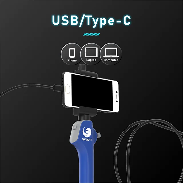 High-Performance Industrial Borescope with Two Way Deflection Multi-Functional Display Robust Designas