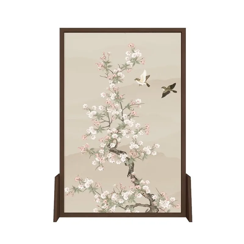 Screen partition solid wood porch entry feng shui shelter, bedroom home mobile seat screen