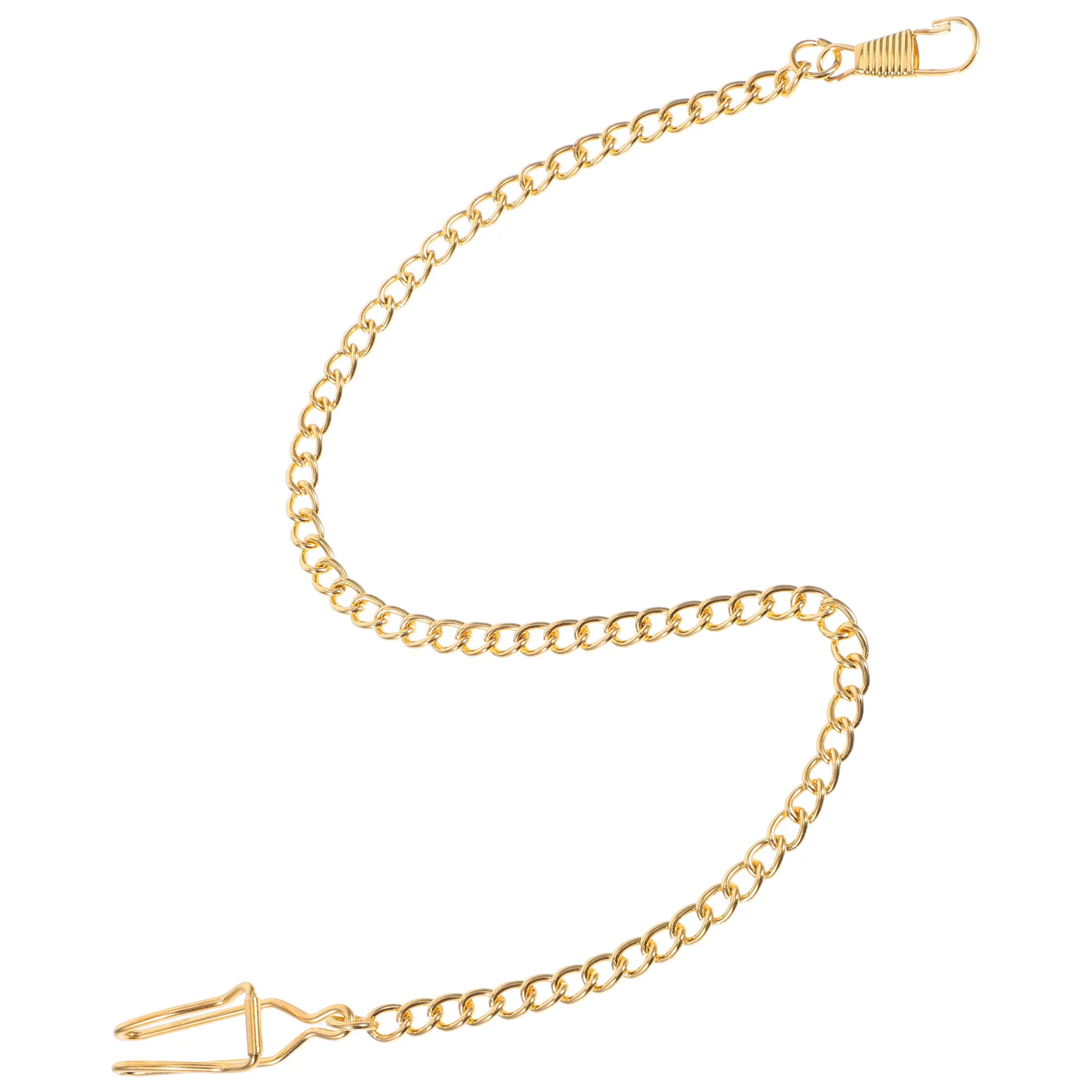 

1PC Golden Pocket Watch Chain Silver Plated Sturdy Heavy Duty Lobster Claw Key Chain for Men Women Lasting Use