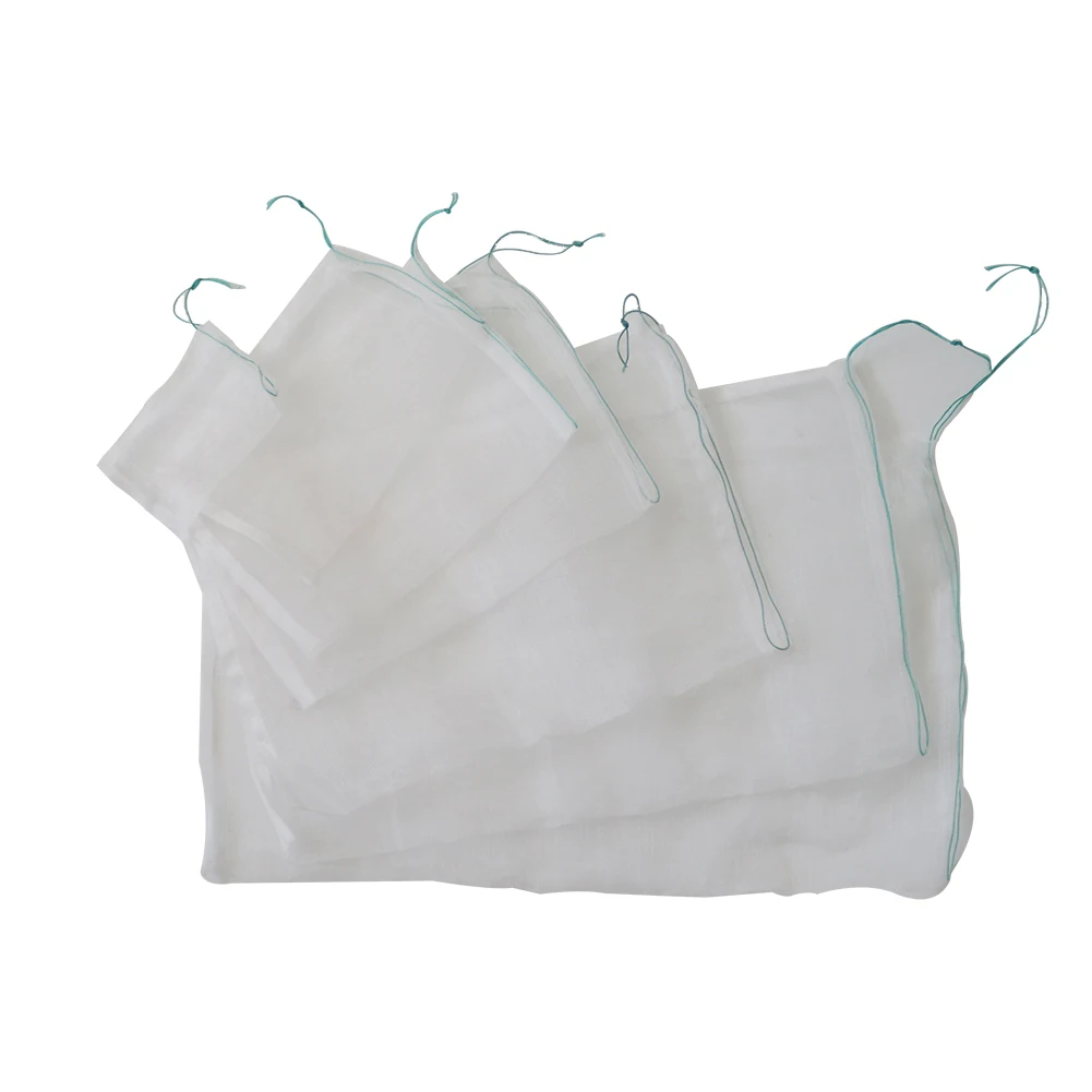 Reusable Nylon Netting Fruit Insect Protective Bags for Greenhouse Vegetable Garden Anti-bird Pest Control Drawstring Mesh Cover