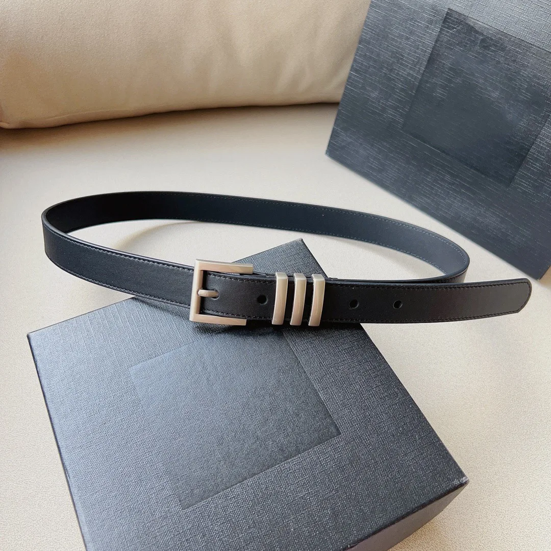 New Women's Luxury Fashion Genuine Leather Black  Wide Belt Belt Gift