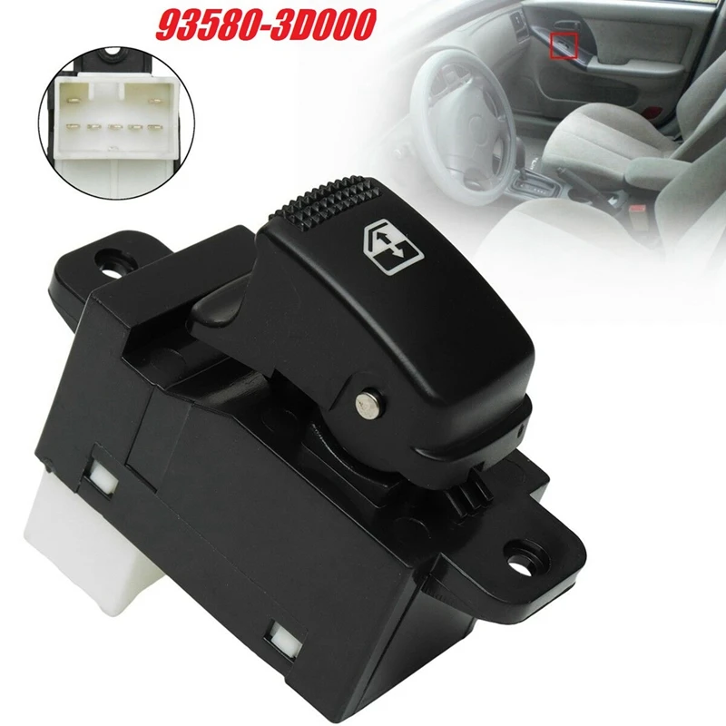 New2x Passenger Side Electric Power Window Switch For Hyundai Elantra Sonata Kia Rio 93580-3D000