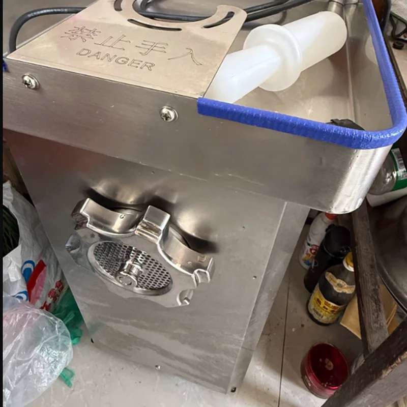 Frozen Meat Grinding Machine, Stainless Steel Commercial Mincer, High-Speed Meat Dicing Granule Processing Equipment