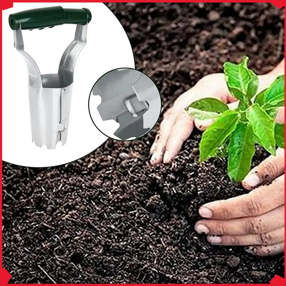 

B17B Automatic Transplanter Garden Hand Bulb Planter Tool With Depth Mark Soil Release Planting Tool For Digging Hole Seed