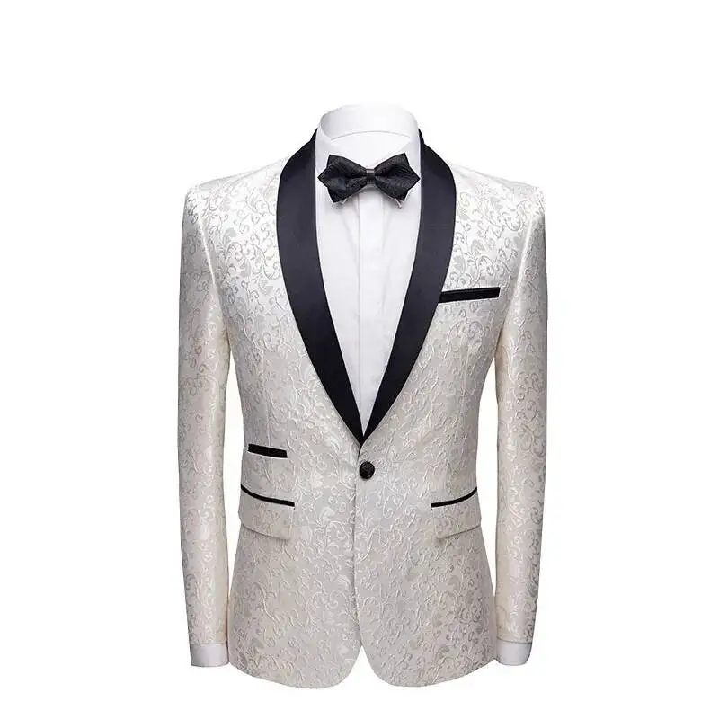 Suit, Cloth Patterned Fashionable Floral Business Casual Suit, Wedding Dress, Studio Suit, Single West