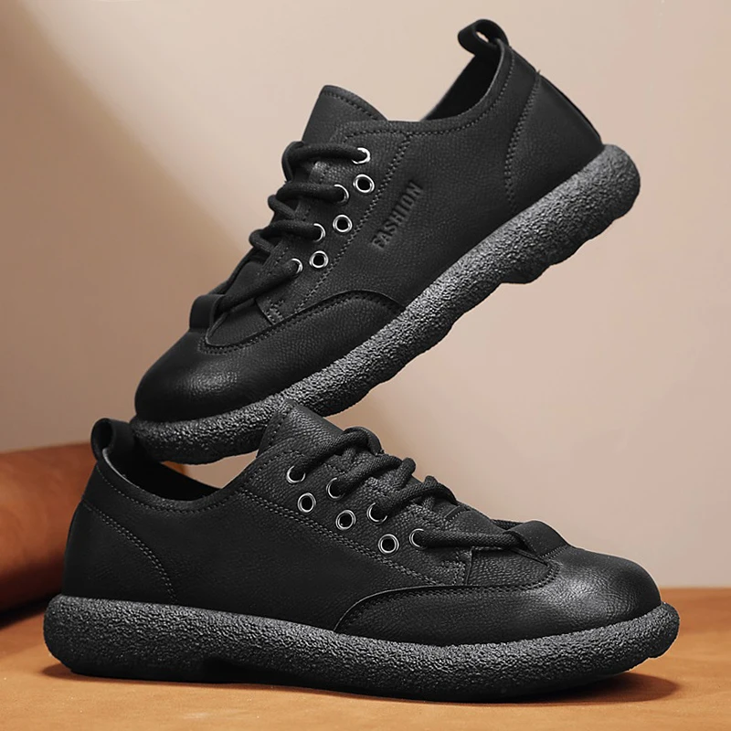 666 حذاء بروغ كاجوال، أحذية رجالية للعمل كسول، أحذية جلدية متعددة الاستخدامات