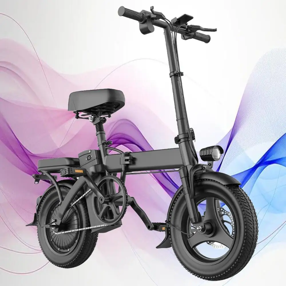 

Folding Electric Motorcycles Bike 500W Power 30 Mile Cruising Range, Lightweight 14-Inch Wheels, 48V 20AH/15AH/10Ah Battery