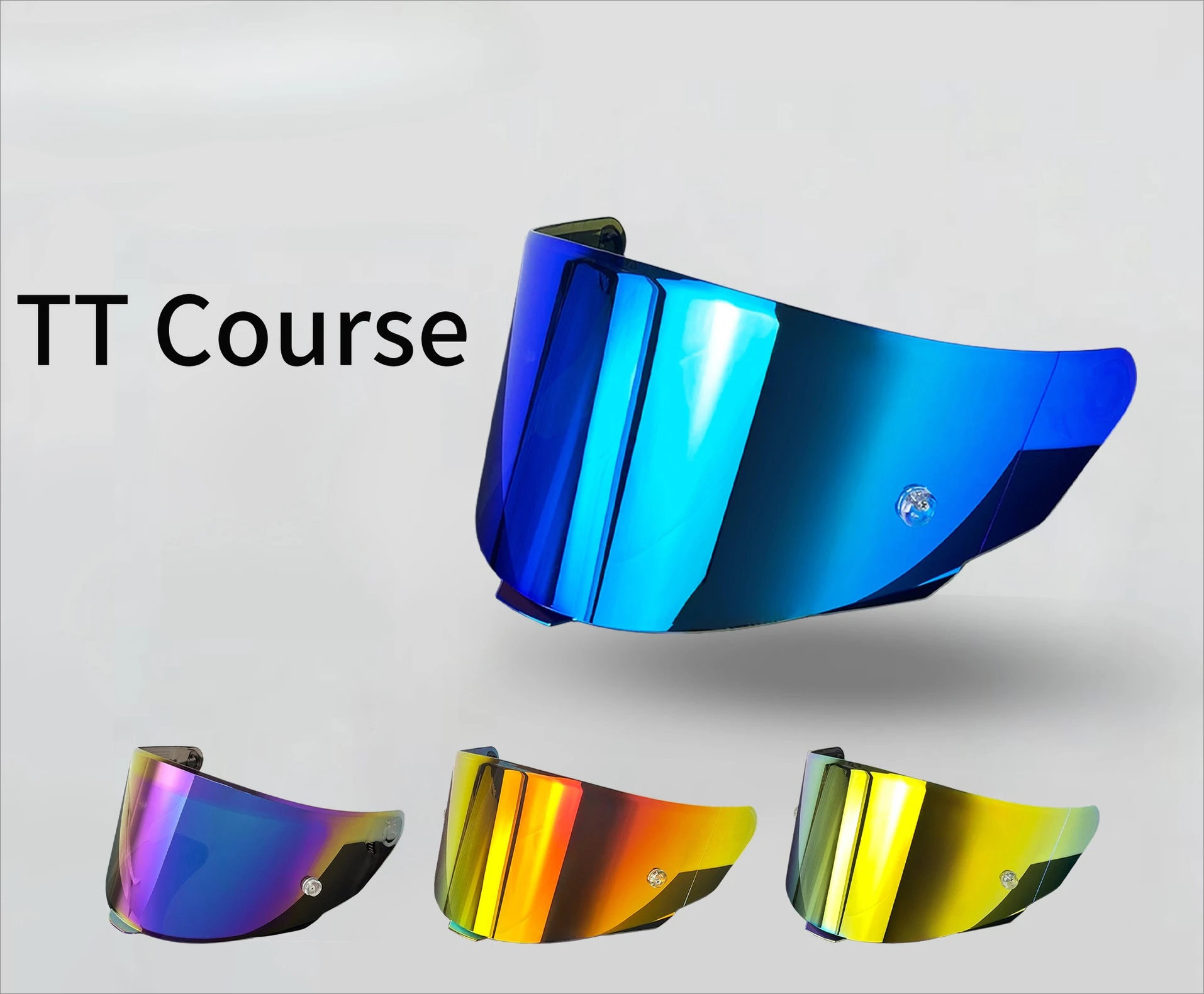 TT Helmet Lens for Kyt TT COURSE Full Helmet Mirror Plating High Definition Day and Night UV Protection