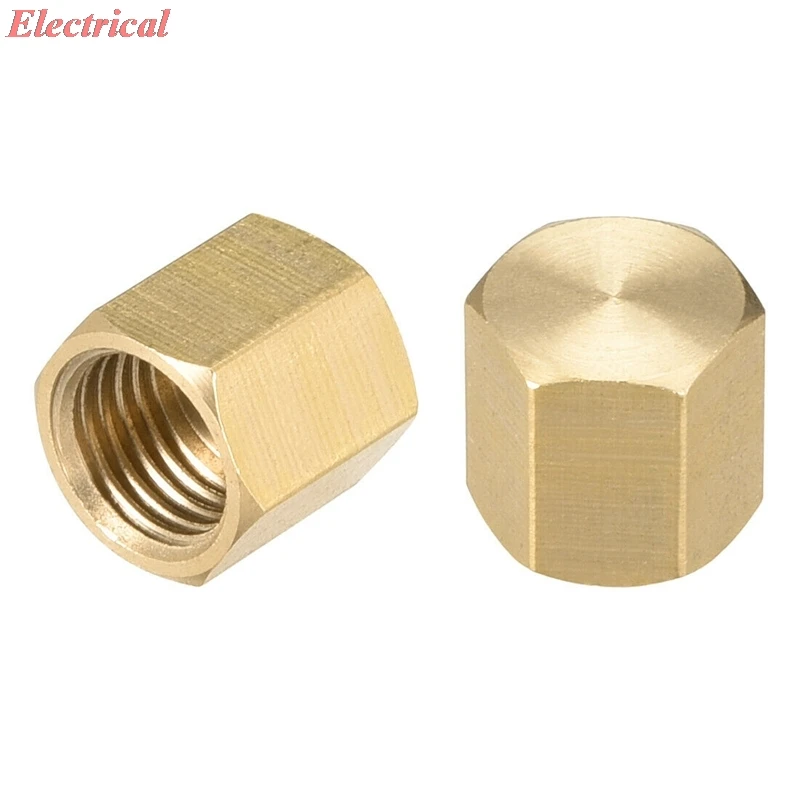 Brass Female Pipe Fitting Valve Cap 1/4SAE Hex Head End Plug Connector