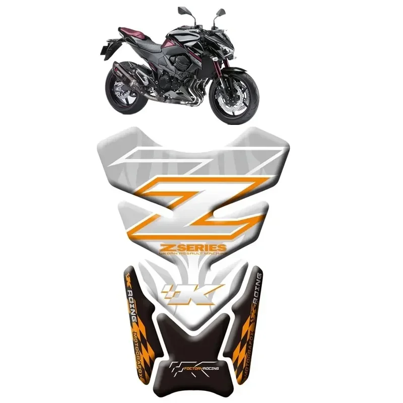 For KAWASAKI Z250 Z300 Z400 Z650 Z750 Z800 Z1000 Z900 Motorcycle Tank Pad Protector 3D Gel Sticker Decal - 6 Moto