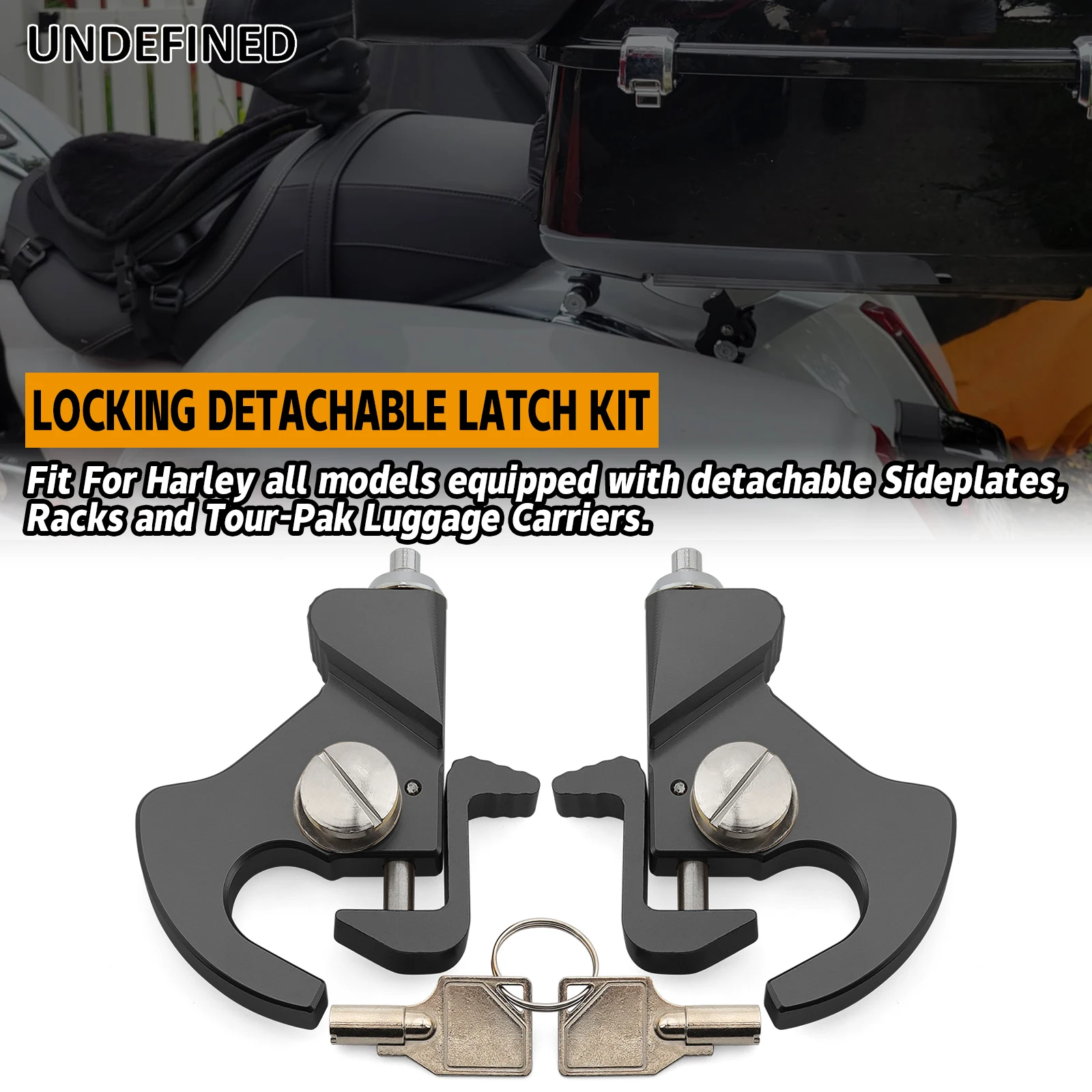 Abnehmbarer Verriegelungs-Kit für Harley Touring Sissy Bar Gepäckträger 1986-2024, Docking-Clips für Sportster Dyna Softail VRSC