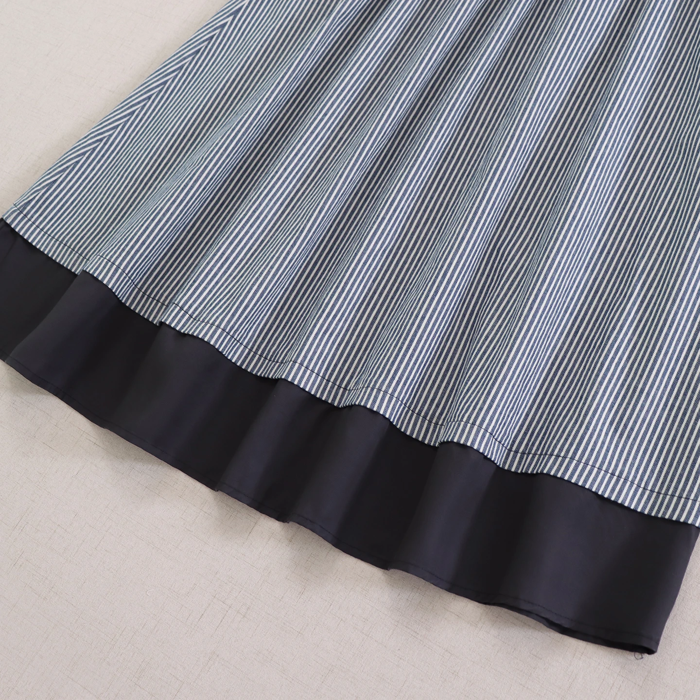 Japanse Mori Meisje Vintage Gestreepte Katoenen Rokken Vrouwen Herfst Nieuwe Lace Up Elastische Taille Elegant Casual Losse A-lijn Midi Rokken