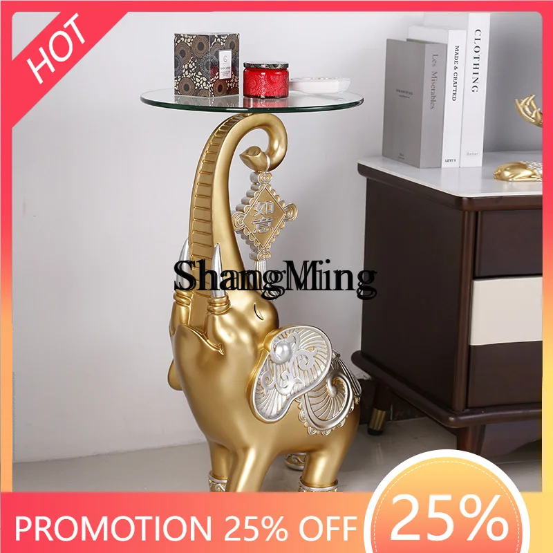 

FG elephant floor ornament living room large model decoration mobile coffee table TV cabinet side table