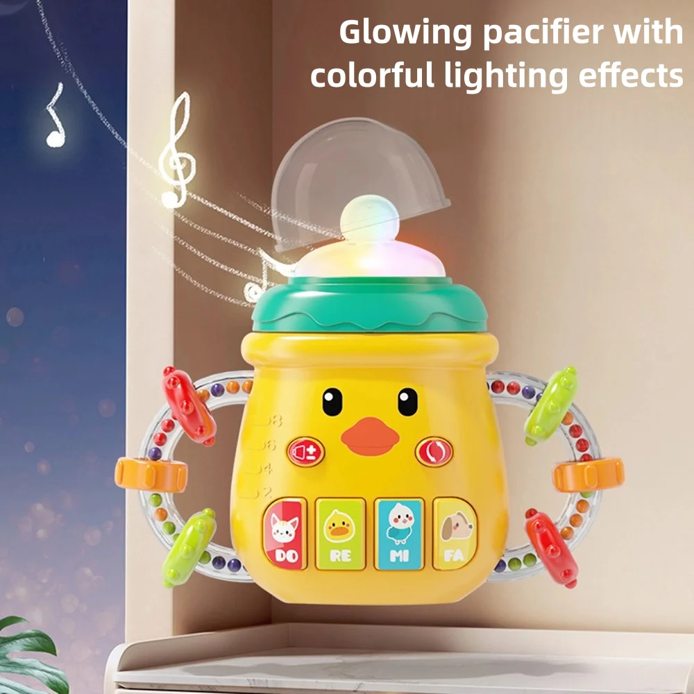 Bébé électrique apaisant bouteille histoire Machine 0-1 ans musique légère nouveau-né chinois début éducation Machine bébé jouet 0 à 1 an bébé apaisant bouteille poignée peut mâcher dentition 3-6 mois éducation précoce hochet 8