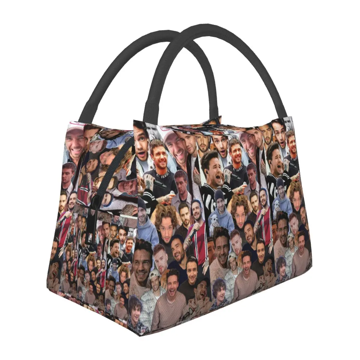 Liam Payne Photo Collage Insulated Lunch Bag for School Picnic Storage Food Boxes Container Cooler Thermal Lunch Box Tote