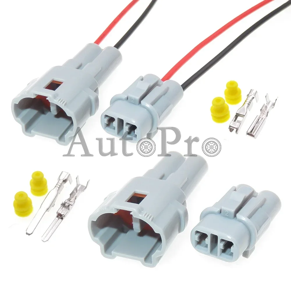 1 Set 2 Hole AC Assembly Eletric Cable Adapter 6180-2321 6187-2311 Grey Car Wire Connector Automobile Female Socket Male Plug - Detail 1