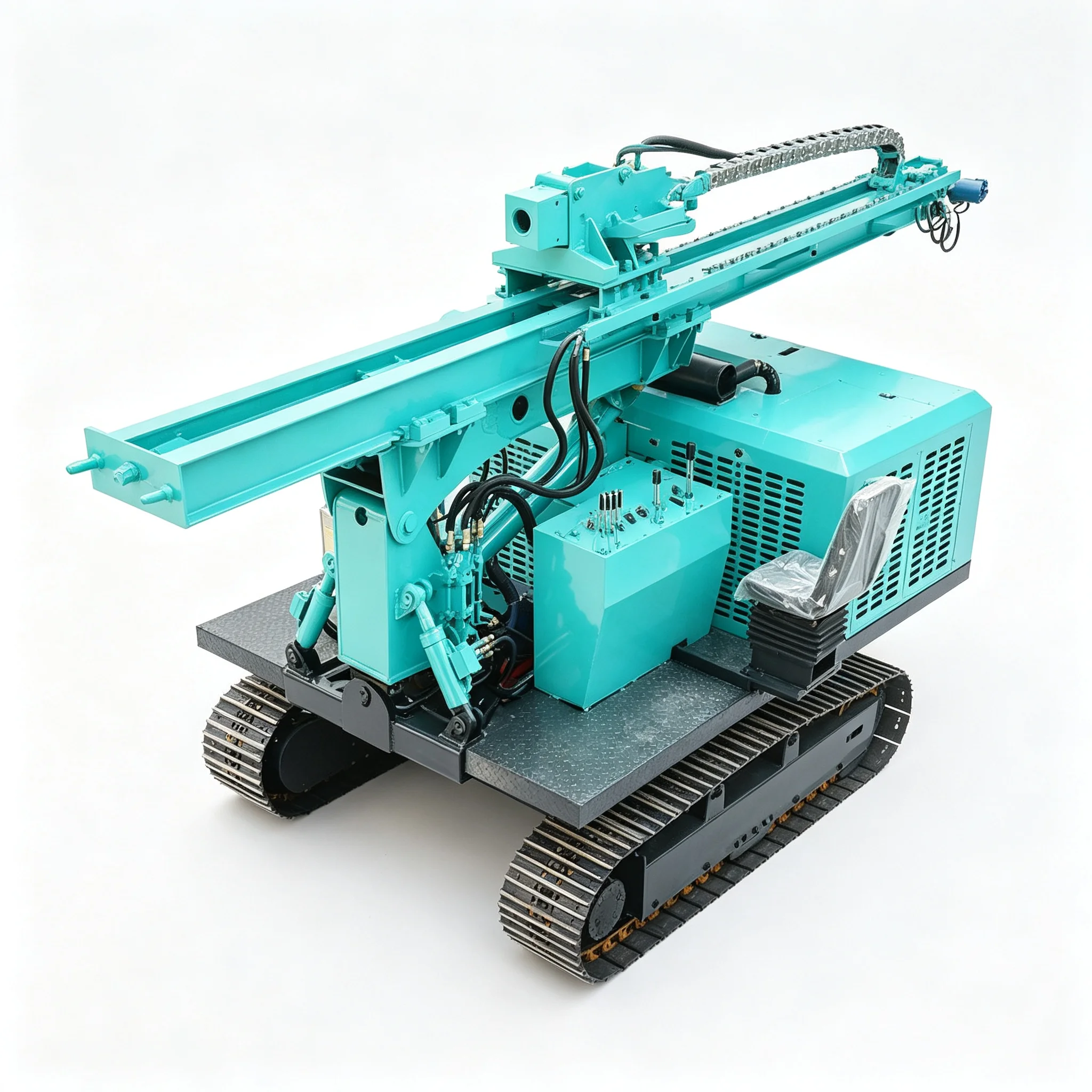 Hydraulic Photovoltaic Pile Driver Low Maintenance Grease Bearings For Continuous Solar Field Piling Service Delivery