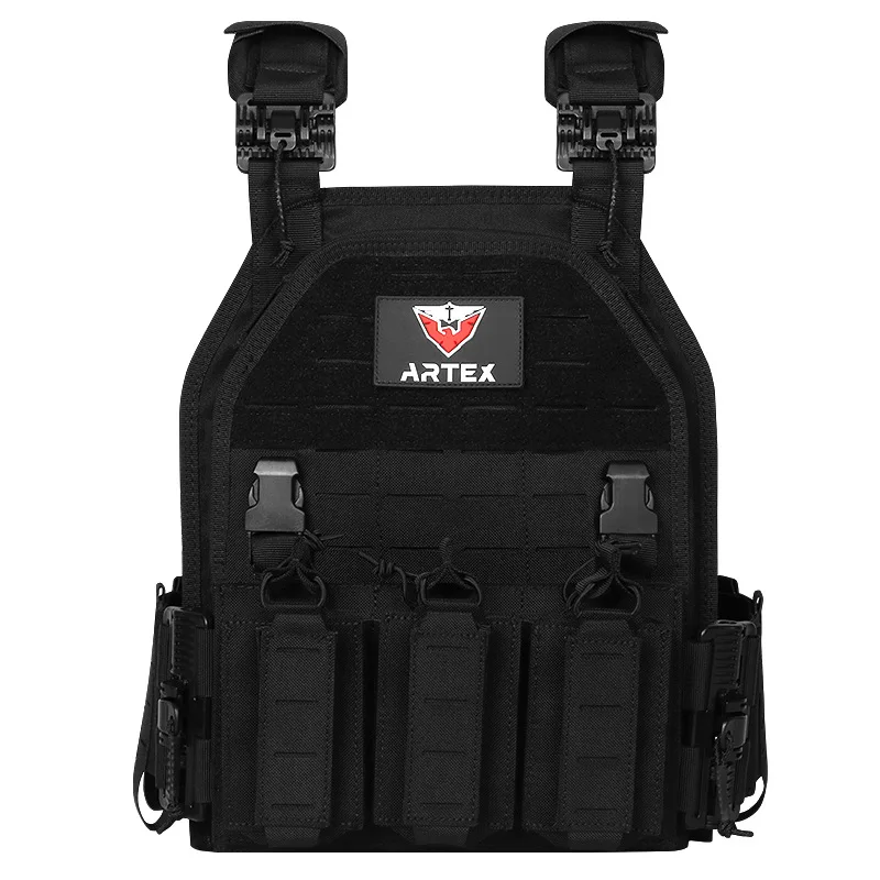 

1000d Polyester plate carrier tactical vest with quick release security molle Chaleco Tactico bandolier laser cut Tactical Vest